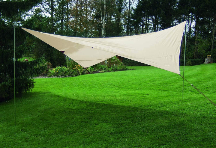 EXPLORER® Sonnensegel 3x4m rechteckig wasserabweisend mit Stangen, Leinen und Heringen Sonnenschutz