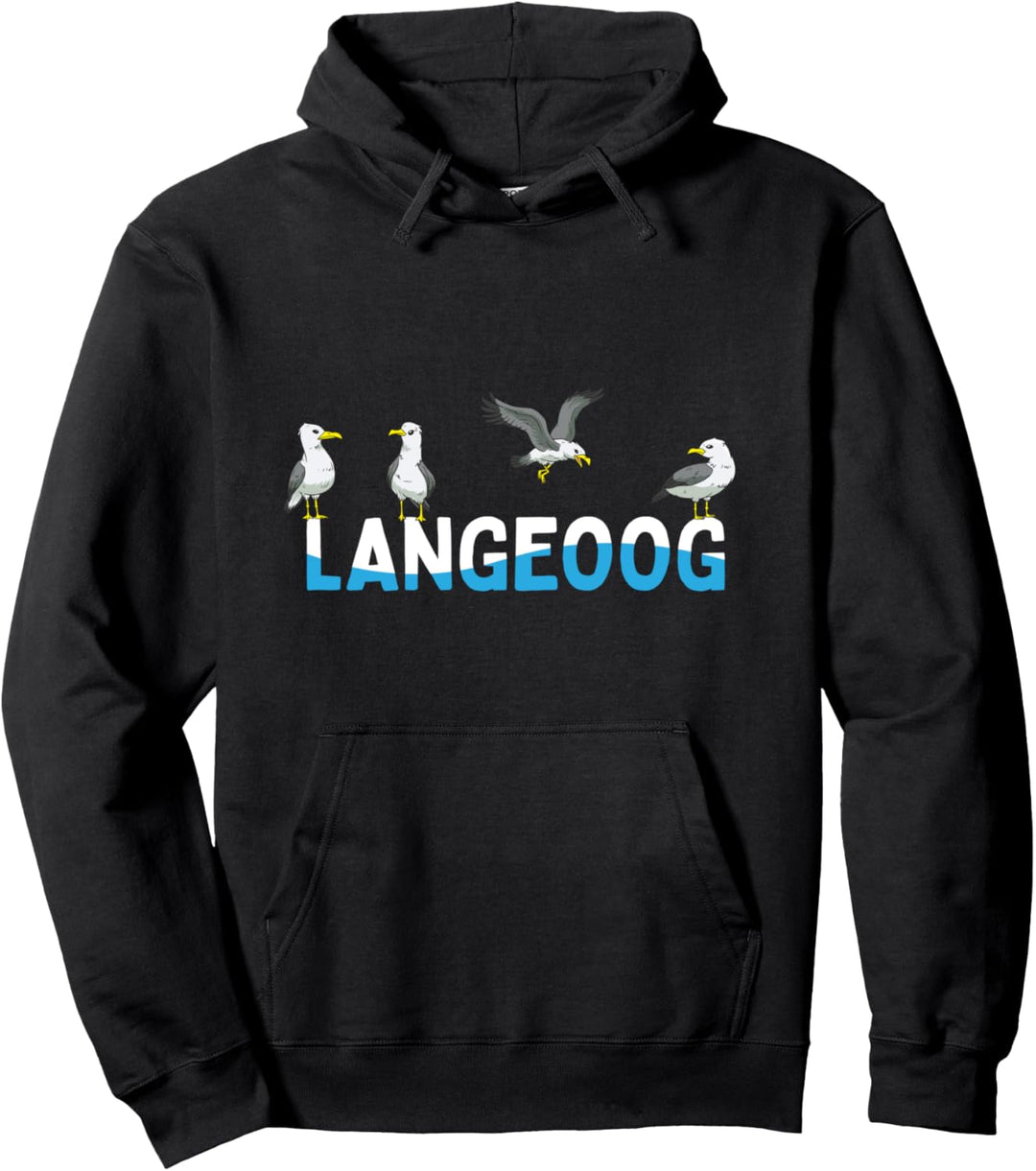 Langeoog Ostfriesische Insel Nordsee Küste Möwen Pullover Hoodie