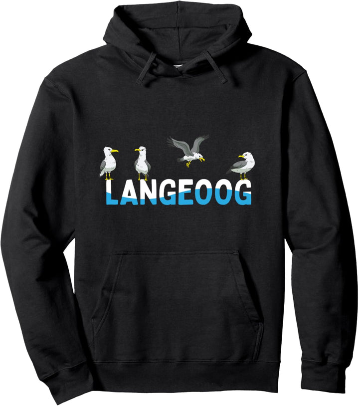 Langeoog Ostfriesische Insel Nordsee Küste Möwen Pullover Hoodie