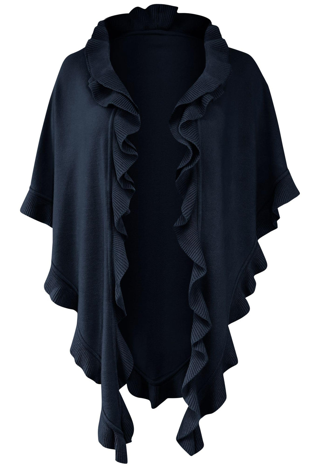 Poncho Cape Trachtentuch Umhang Stola Schultertuch Trachten-Tuch Damen Strickponcho Tracht Strick Tr