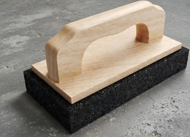 Zische Rutscher Schleifstein mit Griff, 200 x 100 x 30 mm, Siliciumcarbid, Körnung FEPA 30, für Beto