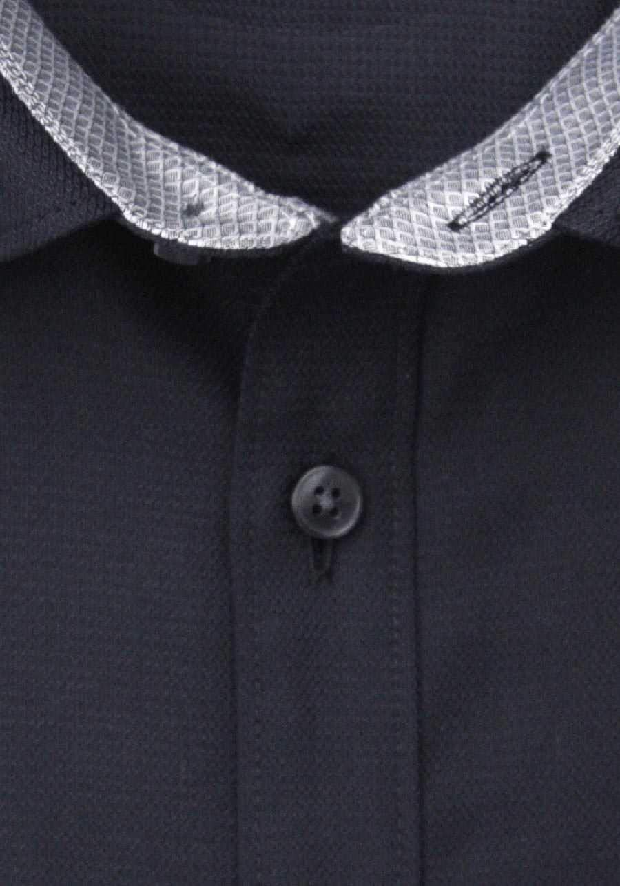 OLYMP No. Six super Slim Hemd Langarm Stretch bügelleicht Nachtblau, Schwarz
