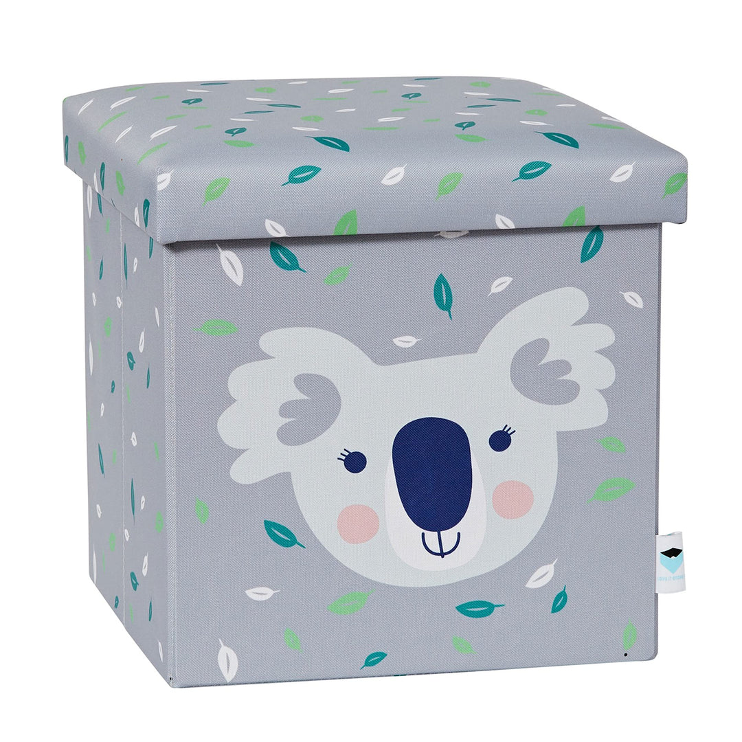 Love IT Store IT Sitzhocker mit Stauraum - Hocker aus Stoff - Verstärkt mit Holz - Belastbar bis 150