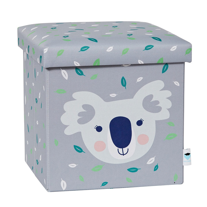 Love IT Store IT Sitzhocker mit Stauraum - Hocker aus Stoff - Verstärkt mit Holz - Belastbar bis 150