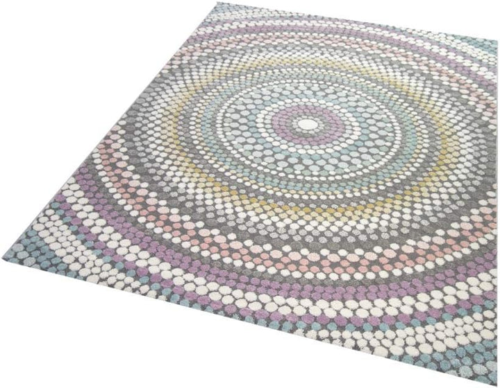 CARPETIA Teppich modern Wohnzimmer Teppich Regenbogen gepunktet bunt Pastell Grösse 200 x 290 cm, 20