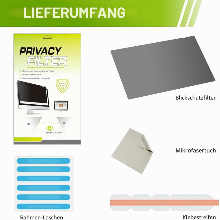 SOPPY Blickschutzfilter, 27 Zoll Monitor Blickschutzfolie, Monitor Screen Filter Datenschutz Bildsch