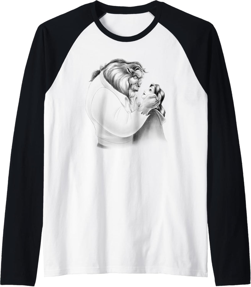 Disney Beauty and the Beast Beast Belle Sketched Raglan