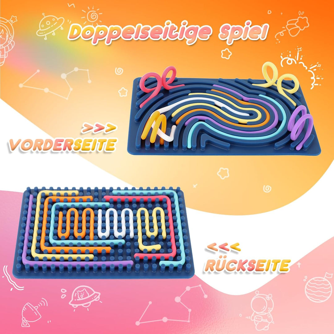 ddLUCK Sensorik Spielzeug Activity Board, Silikon Sensory Toys Fidget Spiel Zur Autismus, Stress, AD