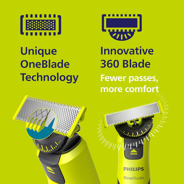Philips OneBlade 360 Face & Body mit App-Anbindung - Elektrischer Bartschneider, Rasierer und Bodygr