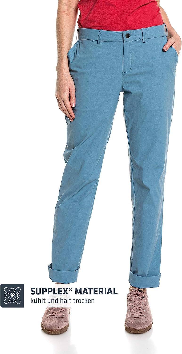 Schöffel Damen Pants Bogota L, atmungsaktive Outdoor Hose für Freizeit und Trekking, moderner Schnit