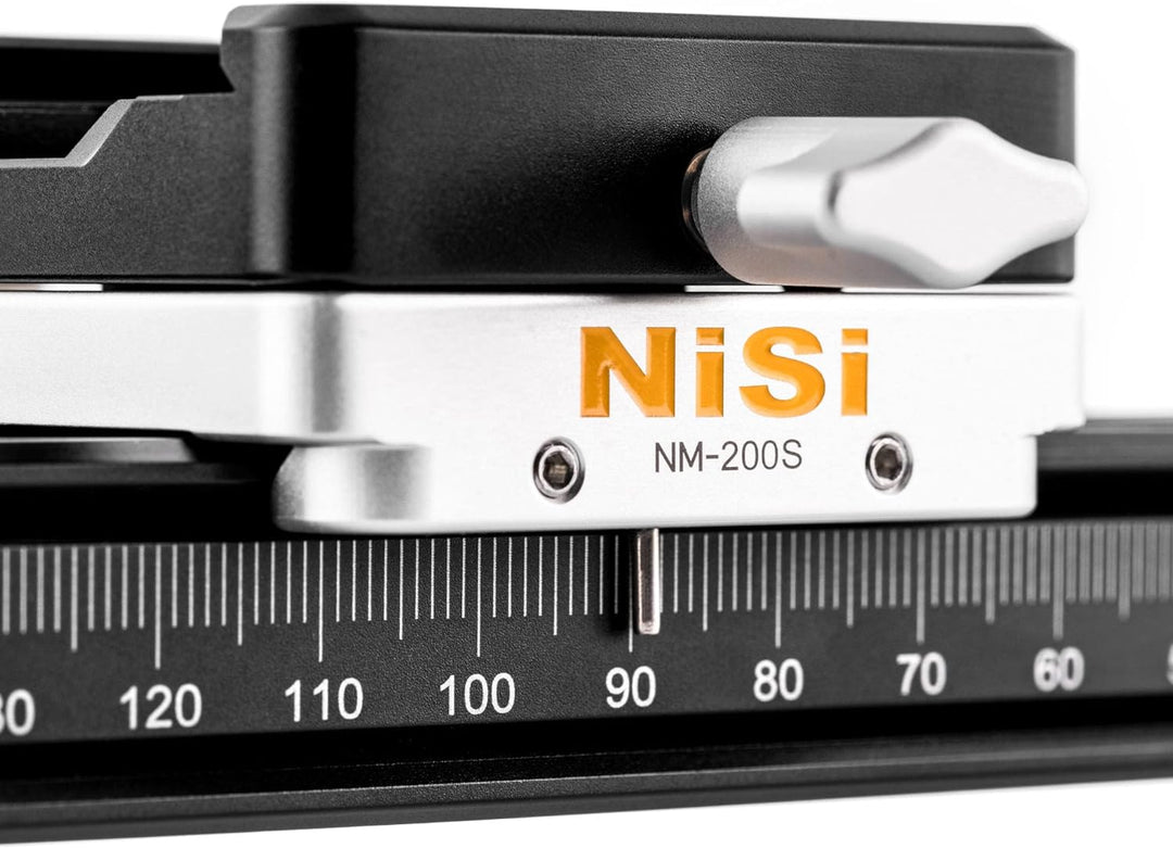 NiSi NM200S Makro Fokussierschiene - 360° Rotierbar Stabiler Makroschlitten/Makro Einstellschlitten/