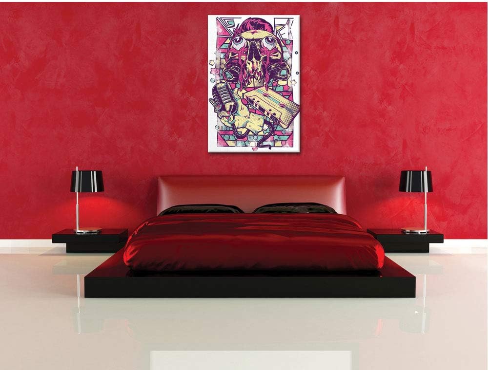 Pixxprint Party White Leinwandbild Bild auf Leinwand, XXL riesige Bilder fertig gerahmt mit Keilrahm