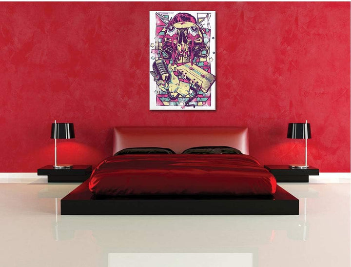 Pixxprint Party White Leinwandbild Bild auf Leinwand, XXL riesige Bilder fertig gerahmt mit Keilrahm