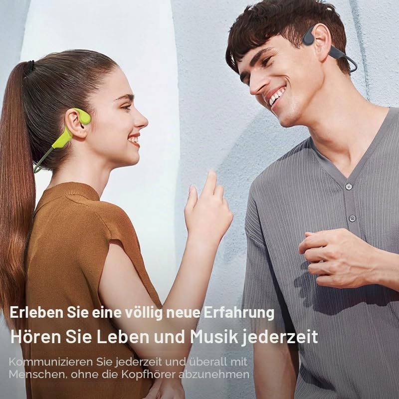 NXPGKEA Knochenleitungs-Kopfhörer, Bluetooth 5.4, offene Ohr-Kopfhörer, IPX5 wasserdicht, schweissfe