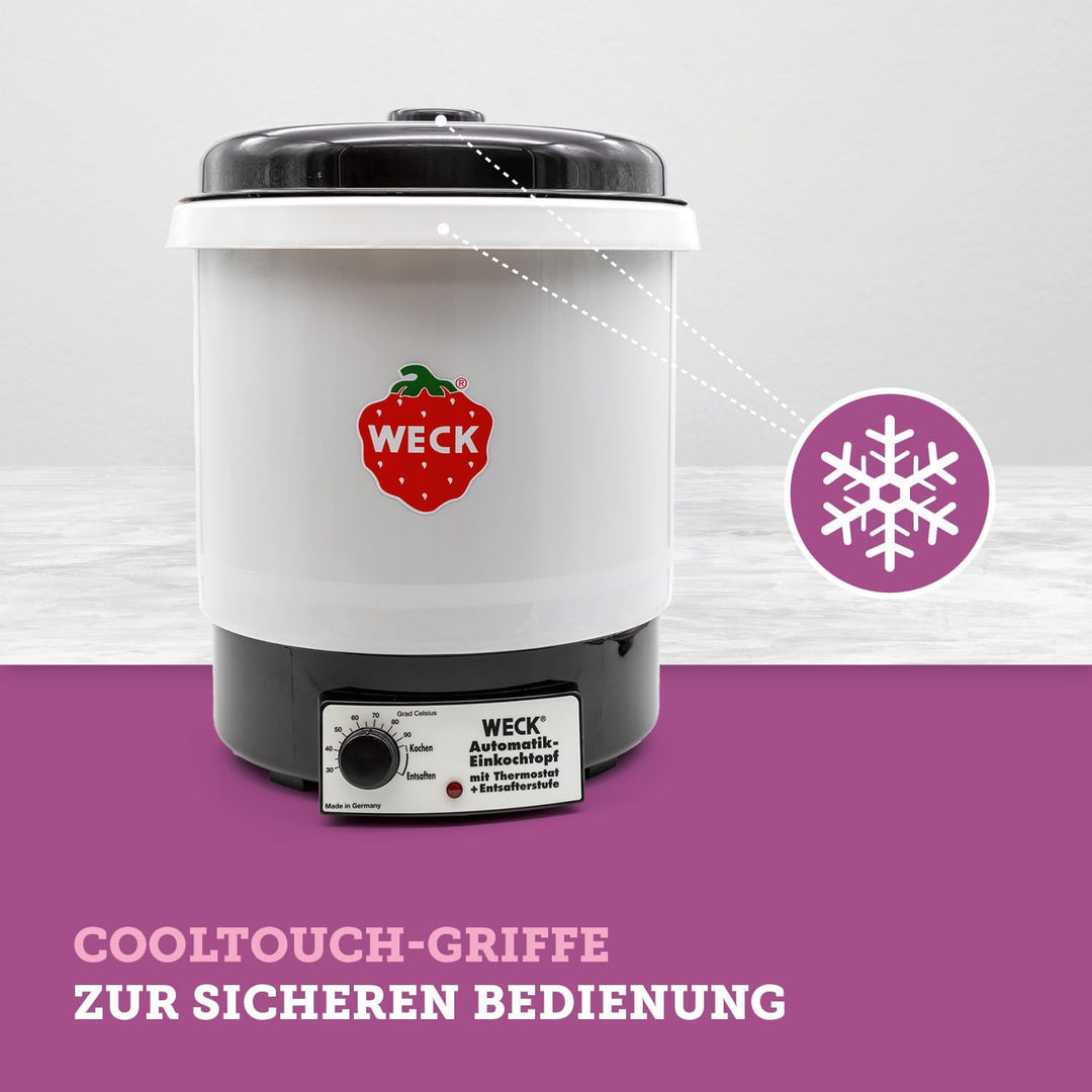 WECK Einkochautomat WAT 34 (Einweckautomat / Einkochtopf aus Kunststoff, Heisswasserspender, Glühwei