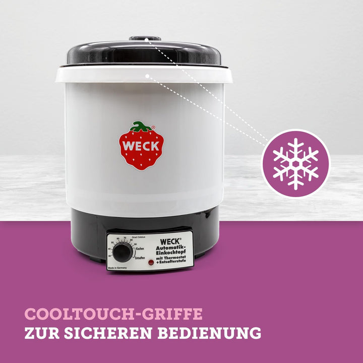 WECK Einkochautomat WAT 34 (Einweckautomat / Einkochtopf aus Kunststoff, Heisswasserspender, Glühwei