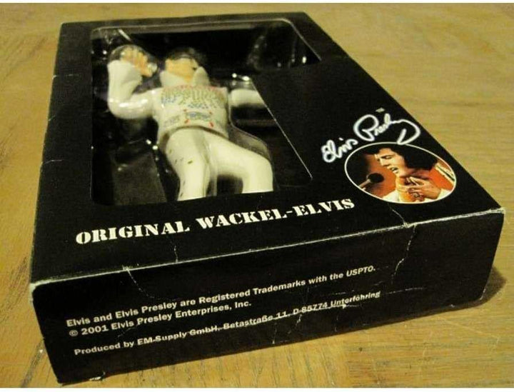 Tanzende Elvis-Figur für den Rückspiegel (weiss), für Sammler