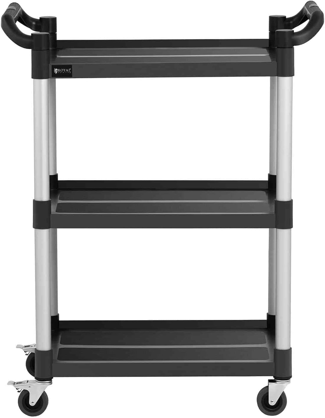 Royal Catering RC-PSTB3800 Servierwagen Teewagen Küchenwagen Gastro 3 Borde 4 Räder bis 90 kg 63 x 4