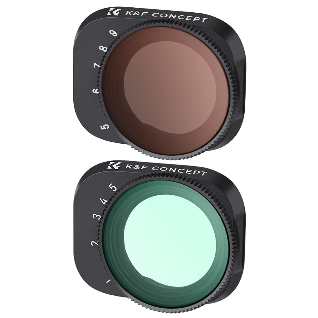 K&F Concept Mini 3,Mini 3 Pro ND Filter Set,Variable ND2-ND32 und Variabler ND Filter ND32-512,kompa
