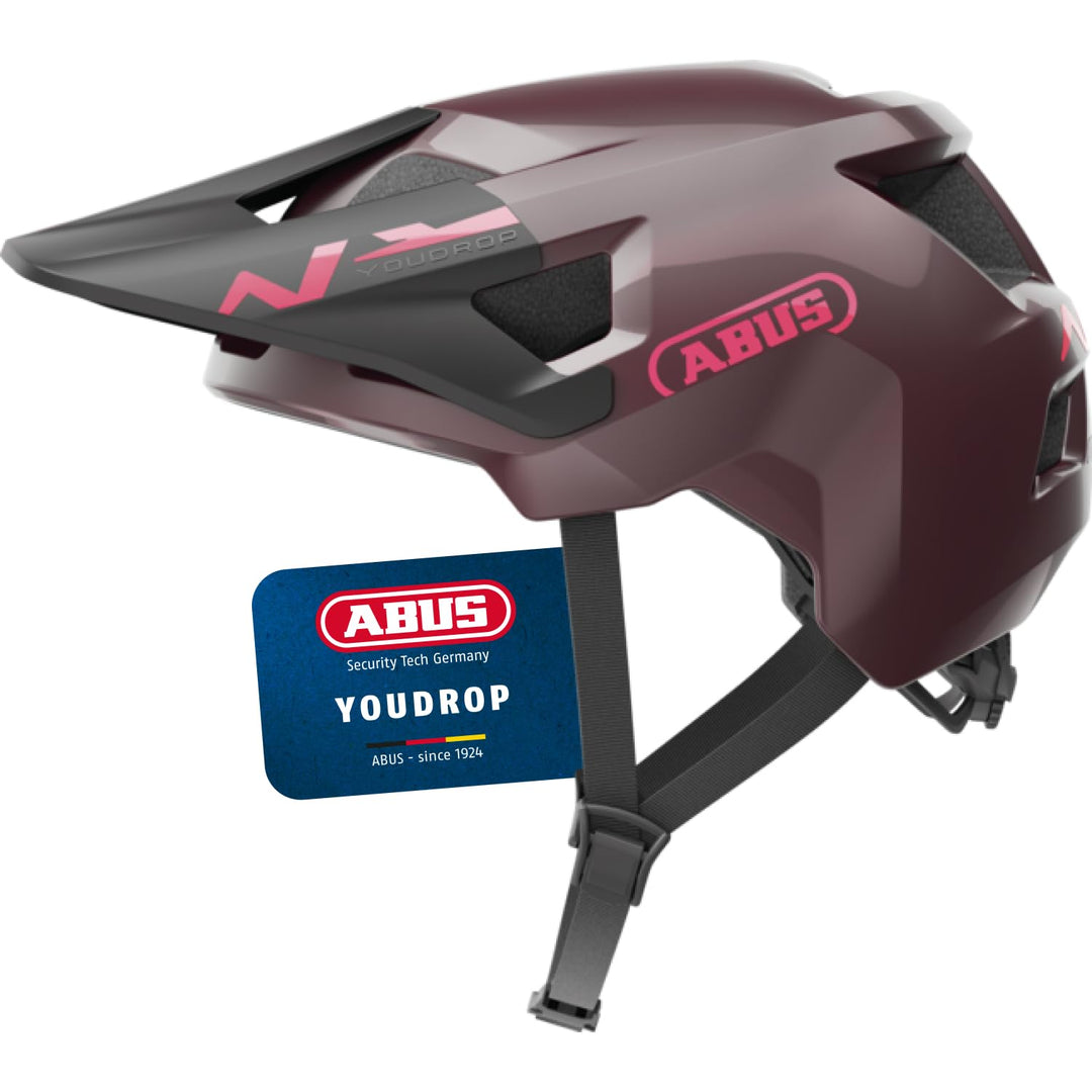 ABUS MTB-Helm YouDrop - Fahrradhelm für Kinder und Jugendliche - für den Alltag oder Touren im Gelän