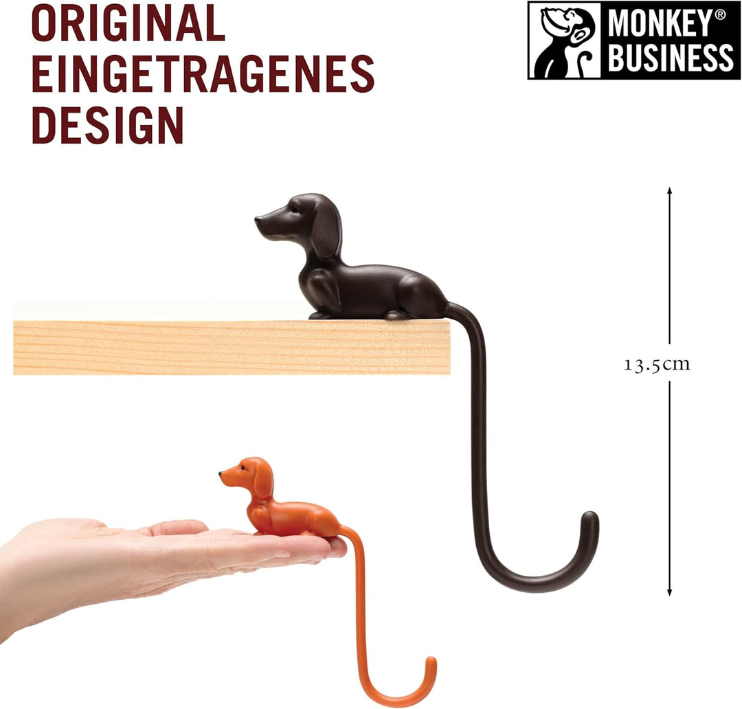 Monkey Business Rusty der Hundeschwanz-Haken für Monitor, Kopfhörerhalter & Organizer, dekorativer K