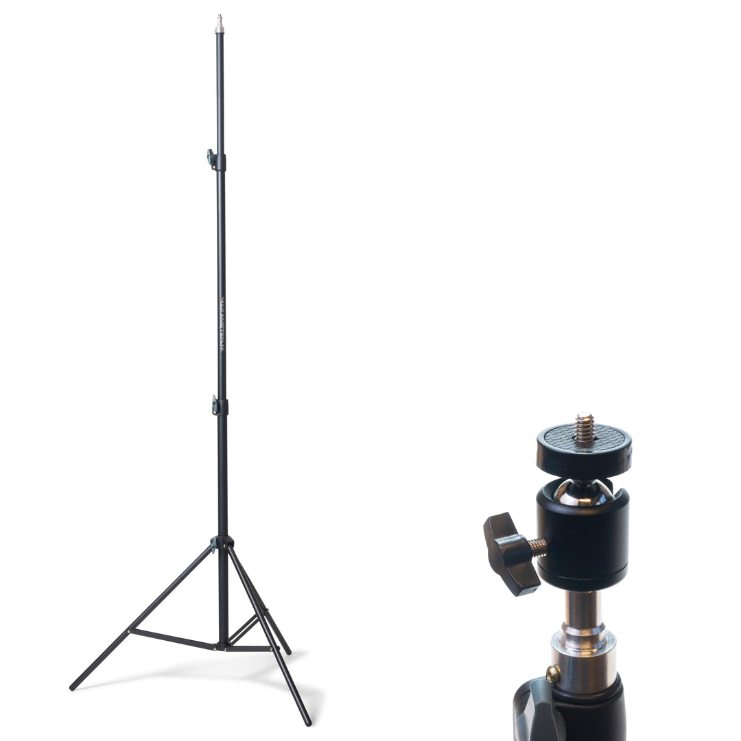 MAKA Schweres Stativ 71 bis 210 cm - Mit 360° Kugelkopf - Für Kamera und Laser - Teleskopstativ - Ba