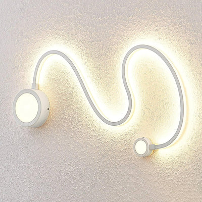 Lindby LED Wandleuchte, Wandlampe Innen 'Rion' dimmbar (Modern) in Weiss aus Metall u.a. für Wohnzim