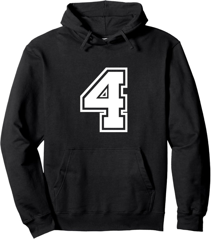 Team Jersey Nummer 4 Sportgeschenk Pullover Hoodie