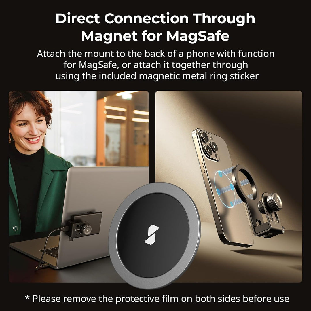 SMALLRIG SSD-Halterung 2-in-1 SSD-Halterung für MagSafe mit Cold Shoe-Kabelklemme, kompatibel mit 0,