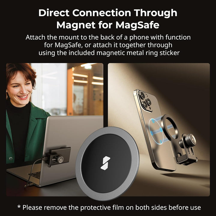 SMALLRIG SSD-Halterung 2-in-1 SSD-Halterung für MagSafe mit Cold Shoe-Kabelklemme, kompatibel mit 0,