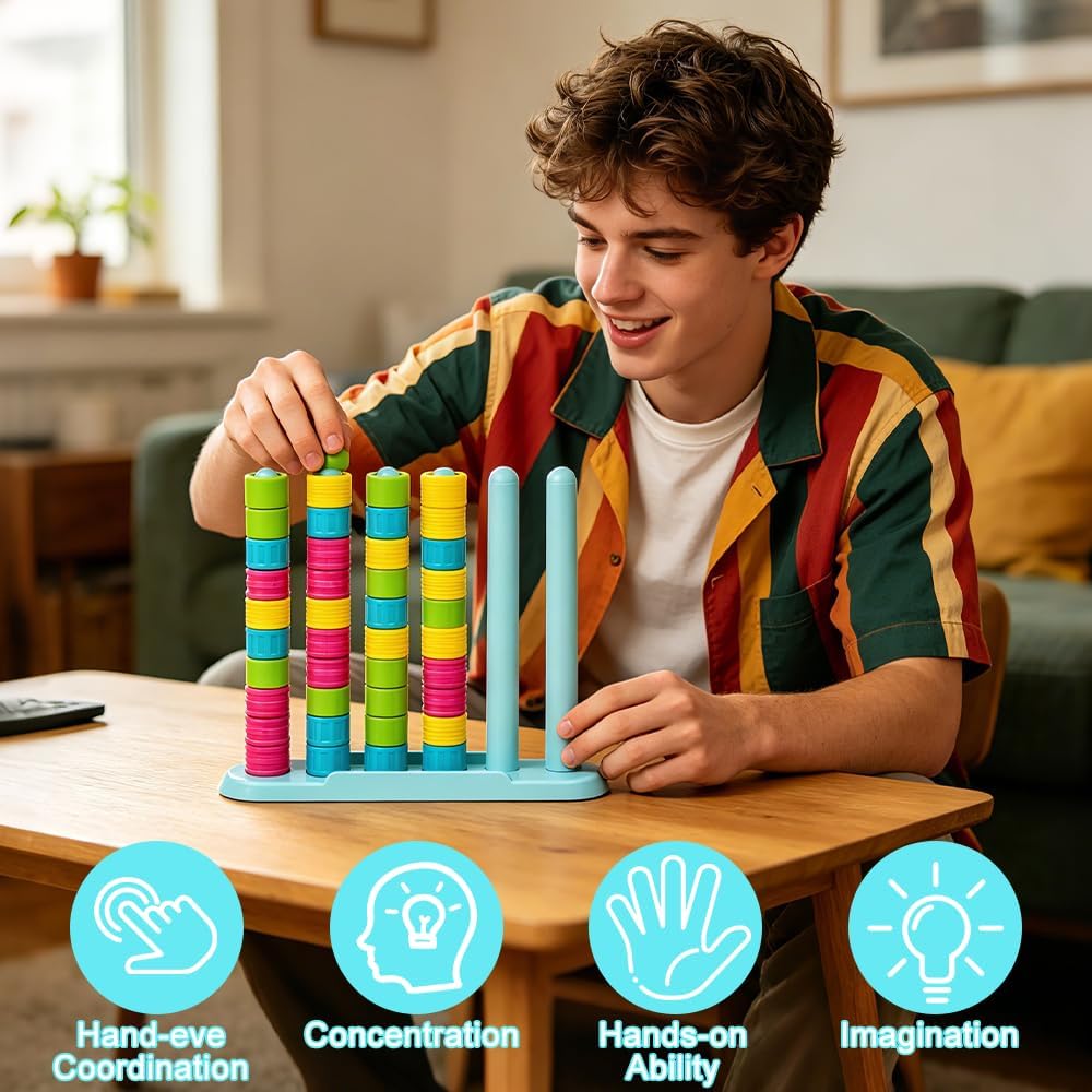 Mineup Farb Stapel Challenge Spiel, Generisch Color Stack Game, Generisch Farbstapel, Color Stack Ma