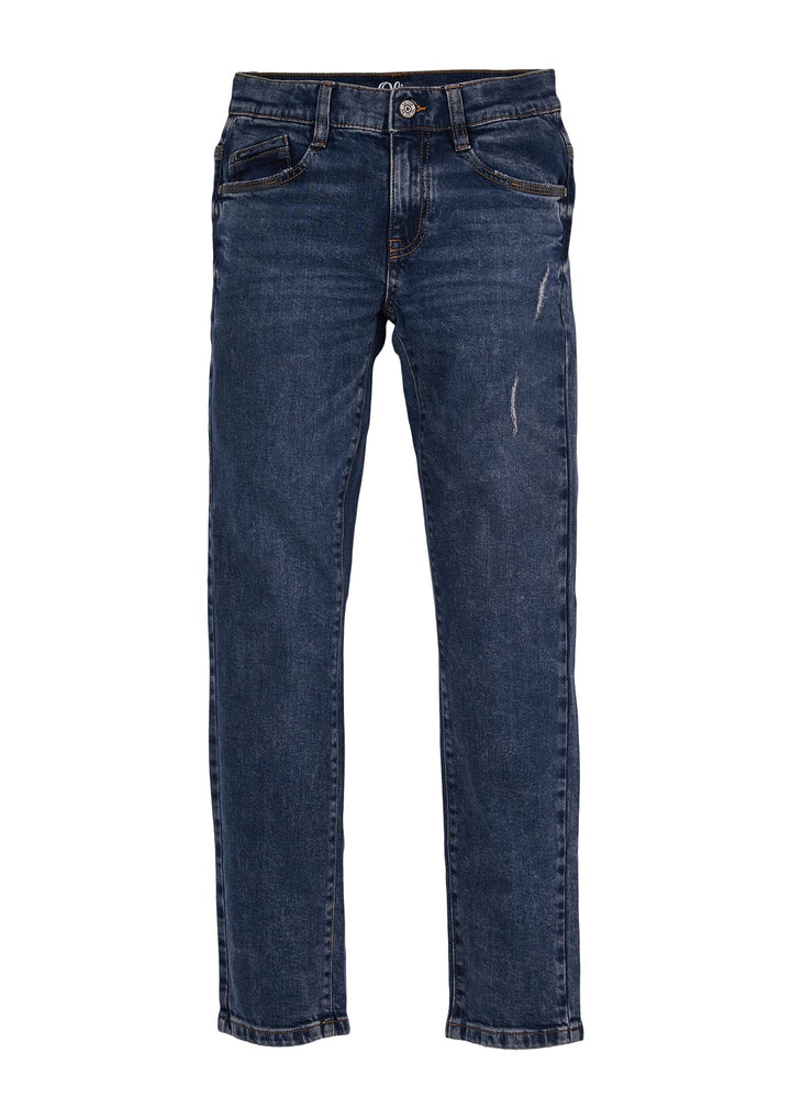 s.Oliver Jungen Regular: Denim im Used Look 146 Slim Blau 58z2, 146 Slim Blau 58z2
