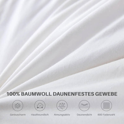 Homyrium Daunendecke 135x200 Winter 90% Daunen und 10% Federn, 100% Baumwolle Winterdecke Bettdecke