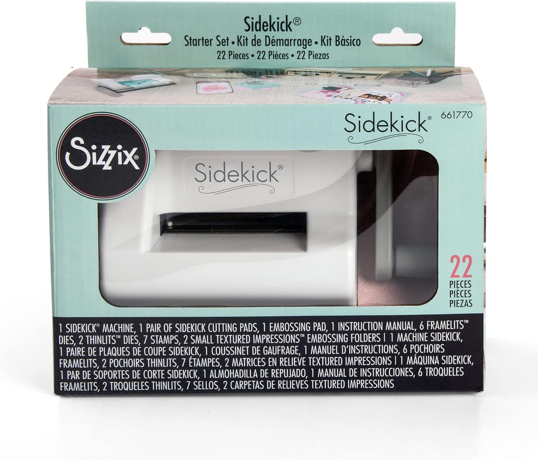 Sizzix Sidekick Stanzmaschine 661770, mit 6, 35 cm Öffnung, Weiss Sidekick Starter