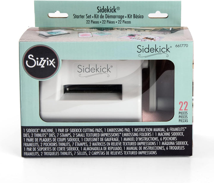 Sizzix Sidekick Stanzmaschine 661770, mit 6, 35 cm Öffnung, Weiss Sidekick Starter