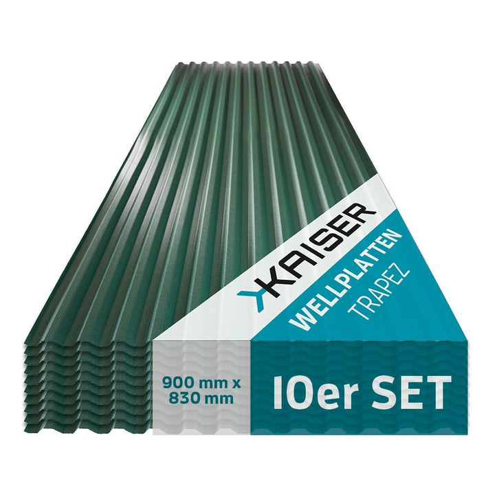KAISER plastic® Wellplatten Grün | Wellplatten Dach, Welldach Kunststoff | Dachplatten wetterfest |
