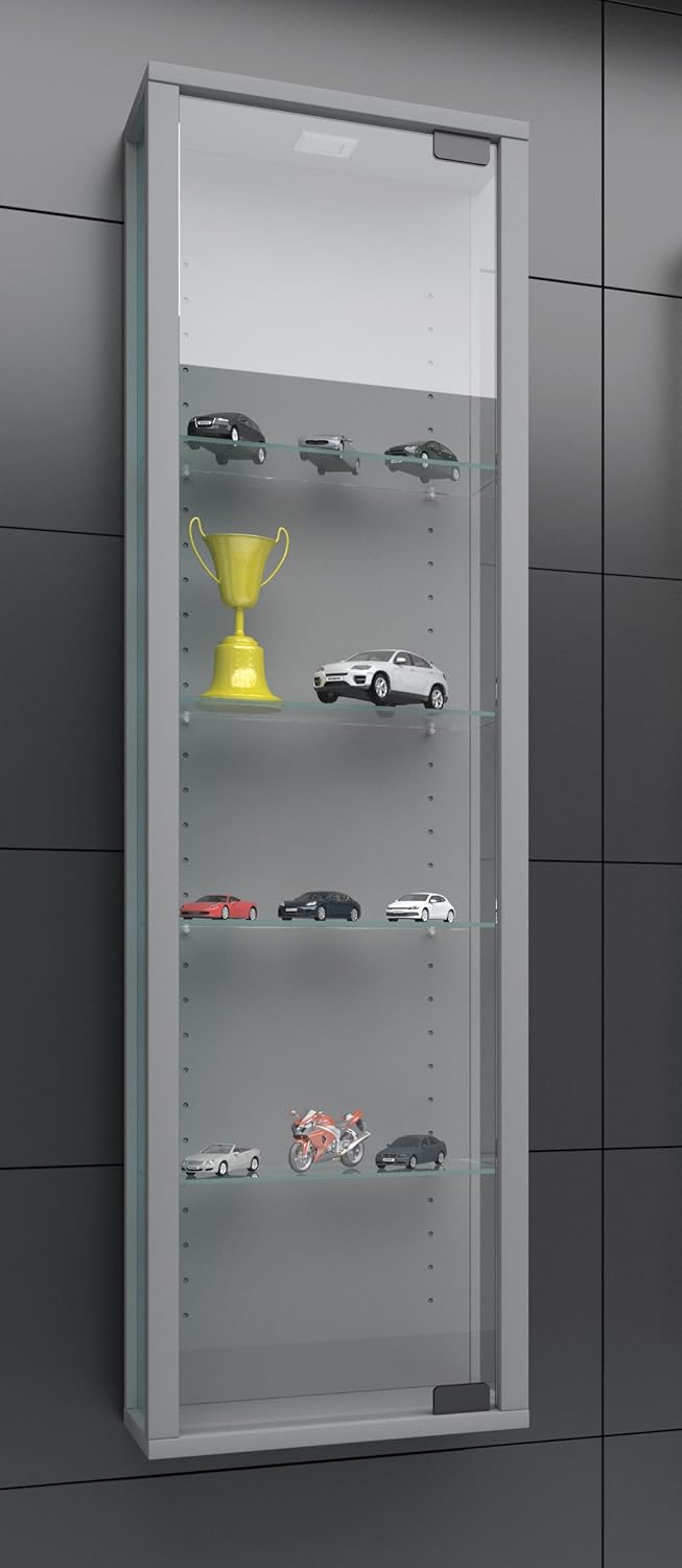 VCM 911788 Vitrine Wandvitrine Sammelvitrine Glasvitrine Wand Regal Schrank Glas Hängevitrine ohne B