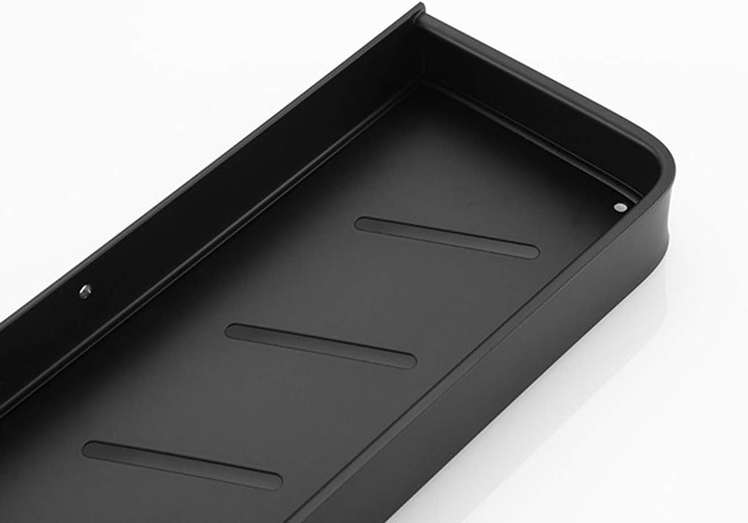 An der Wand montiert Schwimmend Metall Lagerregal,Schwarz Badezimmer Regal An der Wand montiert Bade