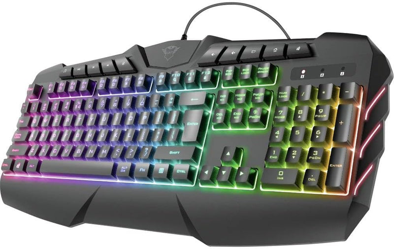 Trust Gaming GXT 881 Odyss Halbmechanische LED Gaming Tastatur, Deutsches QWERTZ Layout, Beleuchtete