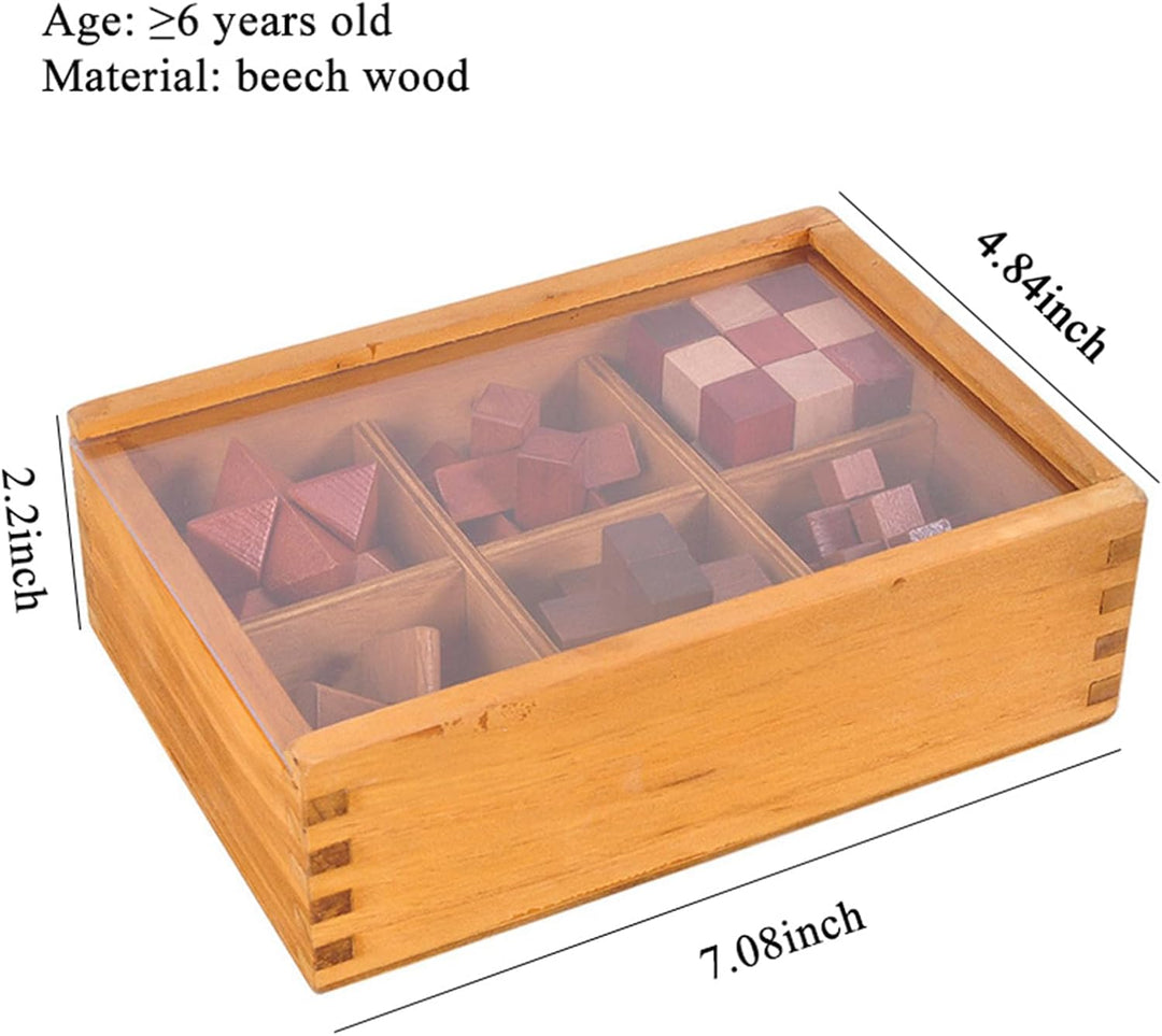 Knobelspiele Holz, 3D Knobelspiele für Erwachsene, Geschicklichkeitsspiele Erwachsene, Geduldsspiel