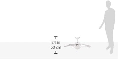 Orbegozo CP 15076 B - Deckenventilator mit Licht, 6 Blätter aus Holz, leise, 3 Ventilatorgeschwindig