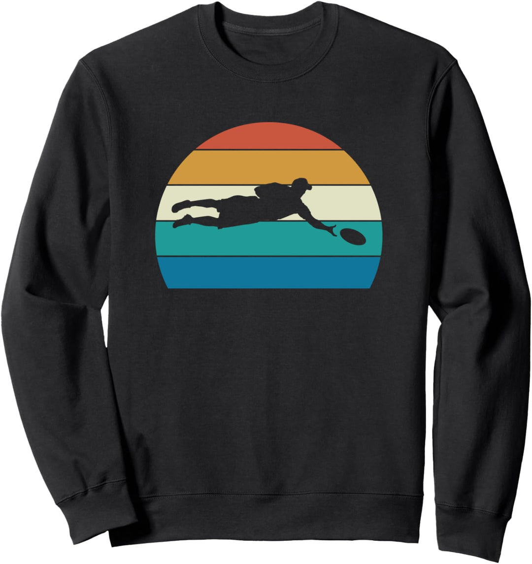 Vintage Ultimate Frisbee Golf Disc Sport Retro Sonnenuntergang Sweatshirt