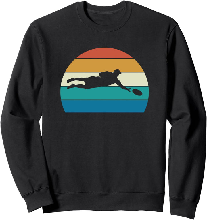 Vintage Ultimate Frisbee Golf Disc Sport Retro Sonnenuntergang Sweatshirt