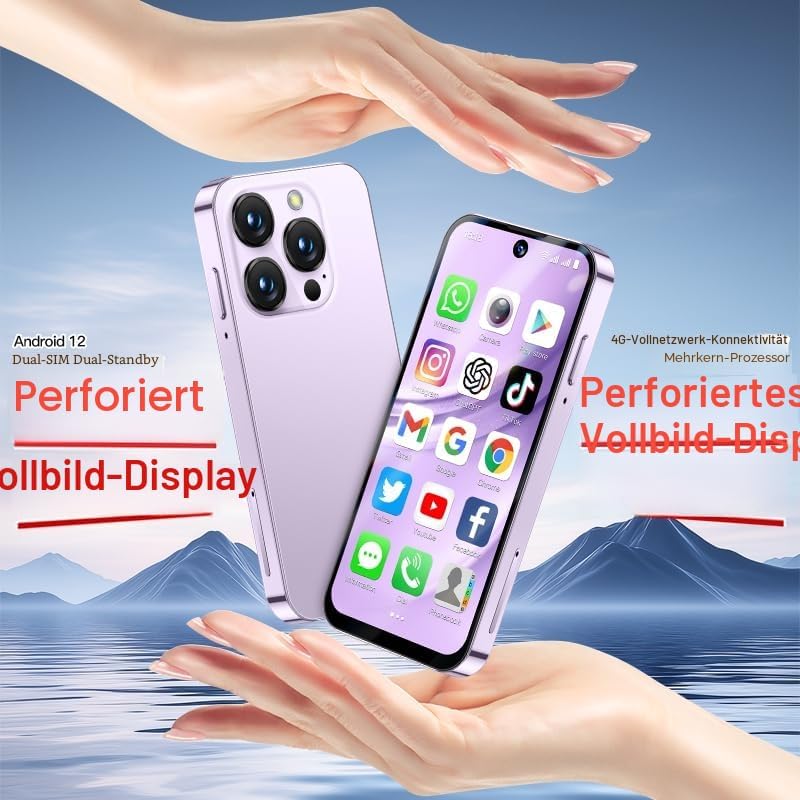 cofcvgs 4G Mini-Smartphone (entsperrt), ideale Wahl für Kinder und Studenten, kleines 3,9-Zoll High-