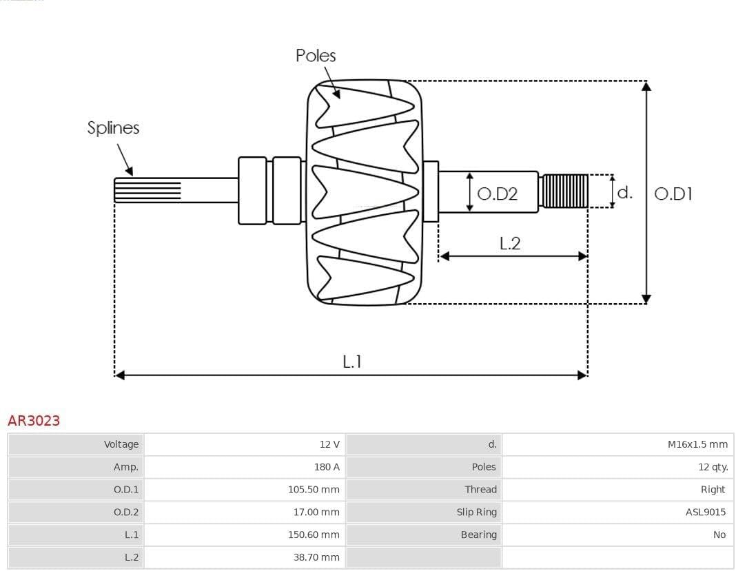 AS-PL Alternator - A3469S