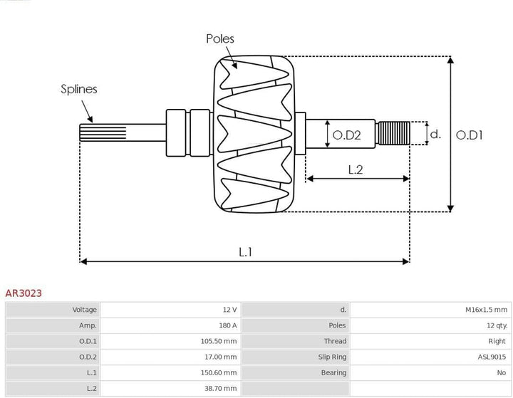 AS-PL Alternator - A3469S