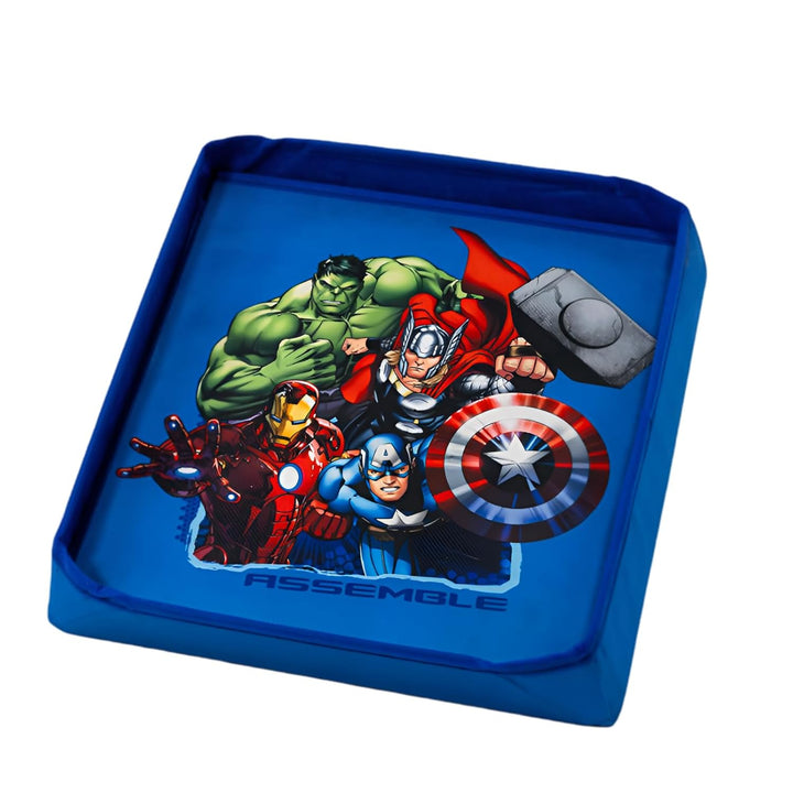 Marvel Avengers Kinder Spielzeugkorb mit Deckel 30x30x30 cm – Aufbewahrungsbox aus Polyester für Spi