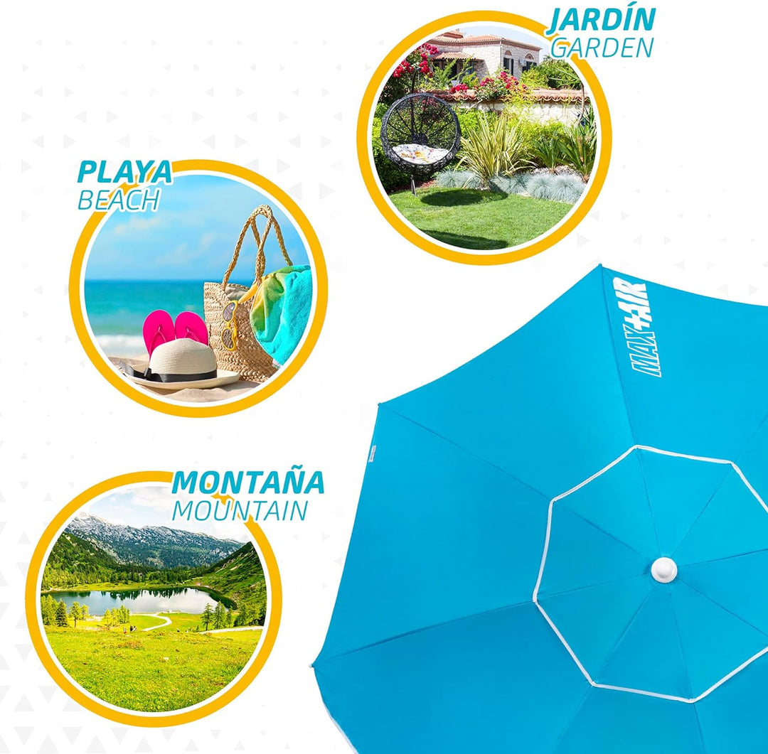 Aktive Beach Umbrella 200cm Uv50 Protection One Size