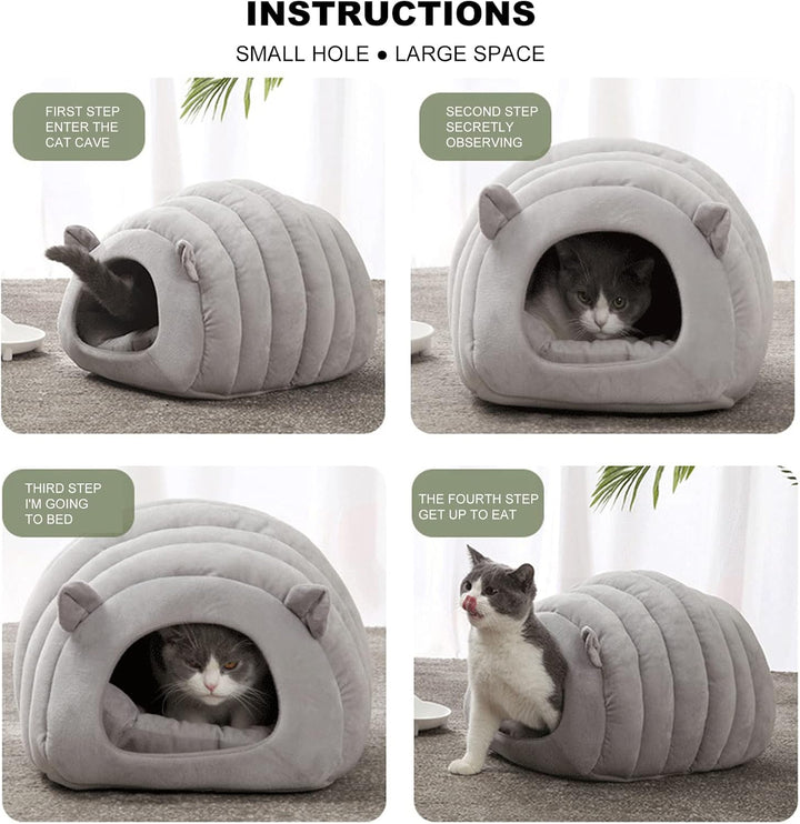 PETCUTE Katzenhöhle Katzenbett,Waschbar Katzenzelt Katzenkorb für Katzen und Hunde,Winter Katzenhaus