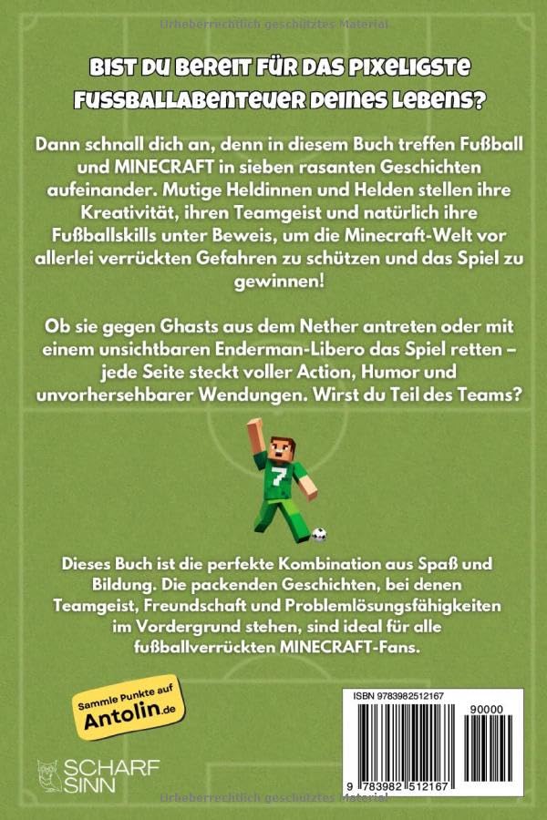Einwurf für die Pixelkicker - Das inoffizielle Minecraft-Fussballbuch: Sieben verrückte Fussballgesc